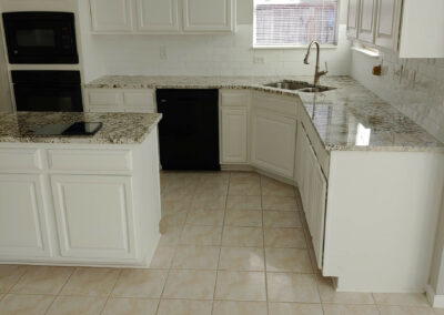 new counter tops and fresh kitchen renovation