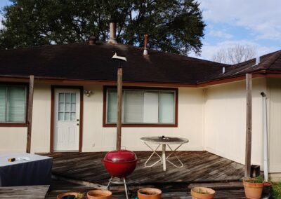 patio cover before exterior restoration
