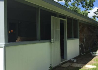patio enclosure renovation and restoration in progress