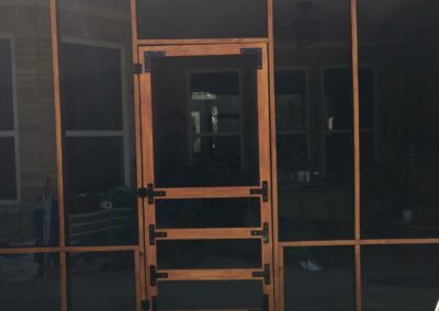 screened patio enclosure after exterior restoration work