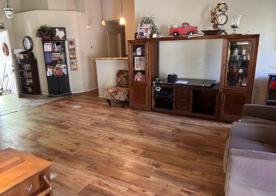 Living room after hoarding team cleanup