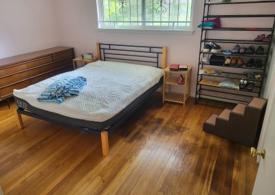 bedroom completed after hoarding cleanup