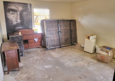 bedroom after hoarding cleanup